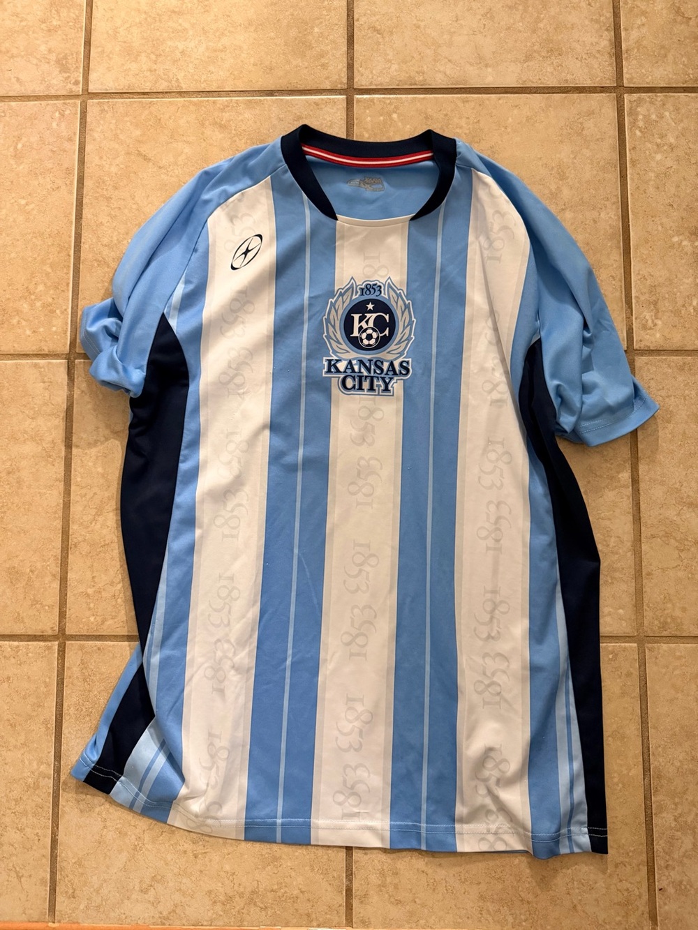 EUC Kansas City Soccer Jersey #8 – Light Blue/White
